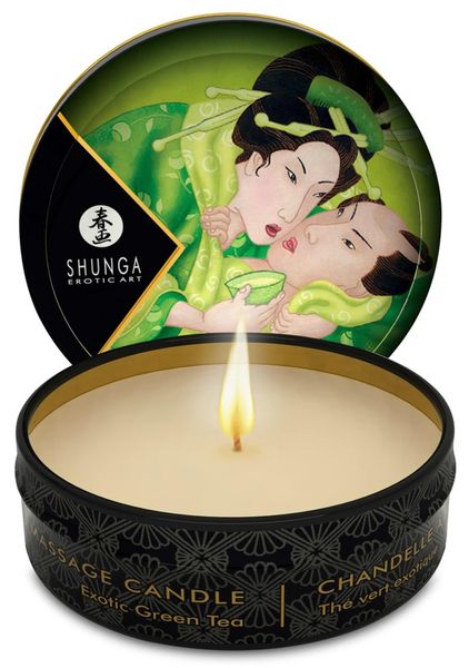 Массажная свеча Shunga Massage Candle зеленый чай, 30 мл 15154 фото