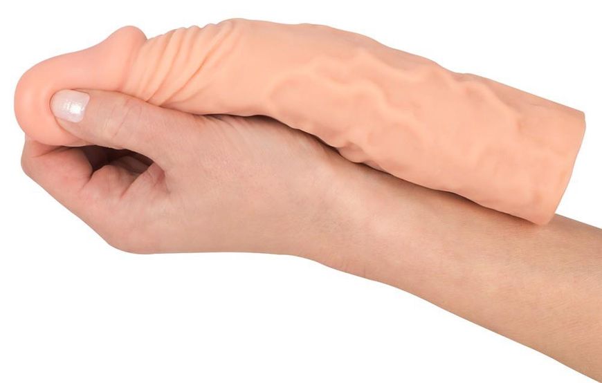 Насадка на пенис Nature Skin Extension Sleeve, 19,5 см (телесный) 10447 фото