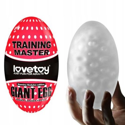 Мастурбатор-яйцо LoveToy Giant Egg Stamina Nodules Edition, 13 см (прозрачный) 14693 фото