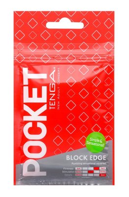 Masturbator Tenga Pocket Block Edge, 8 cm (czerwony) 15538 zdjęcie